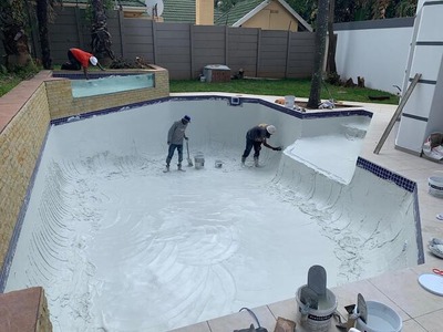 Swimming pool repair work